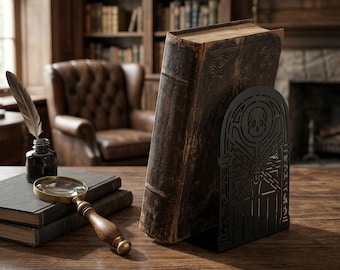 Estantería Gideon Hollow, estante de lectura retro, sujetalibros, organizador de almacenamiento decorativo para el hogar y la oficina.