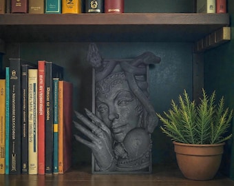 3D Printed Dragon Book Corner Fantasy Bookshelf Decor Dragon Bookend Figurine Book Nook Insert Dragon Statue Home Office Decor