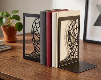 Metall Buchstützen Superheld Stil L Form Buchständer Schreibtisch Organizer Studenten Buchhalter Regal Dekor Geschenk Kinder Studie Frühling Sommer