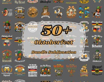 Oktoberfest PNG Bundle, German Beer Festival Graphics, Bavarian Party Designs, Digital Download