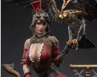 Steampunk Victoria Ascension STL-fil – Clockwork Lady-staty – Direkt nedladdning