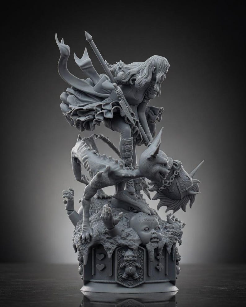 Alice Fury STL File – Fantasy Fan Art Figure – Instant Download image 2