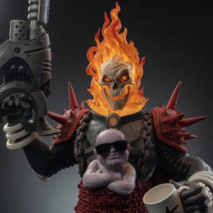 Cosmic Ghost Rider Duo STL File – Comic Diorama – Instant Download