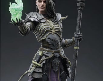 File STL del Sovrano Negromante – Statua di Mago Oscuro Fantasy – Download immediato