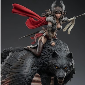 Nordic Valkyrie Ascension STL File – Mythic Shieldmaiden Figurine – Instant Download