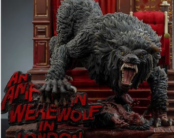 WereWolf Fury STL-fil – Månförbannad odjursstaty – Direktnedladdning