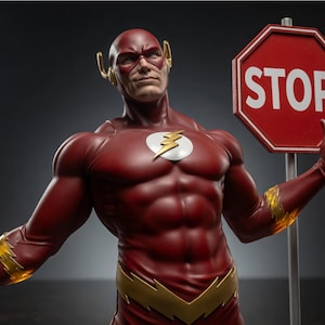 Archivo STL de Flash Eclipse – Estatua de héroe velocista – Descarga instantánea