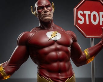 Flash Eclipse STL-fil – Speedster Hero-staty – Omedelbar nedladdning