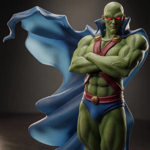 Archivo STL de la Ascensión del Cazador de Hombres Marcianos – Estatua del Guardián Alienígena – Descarga instantánea