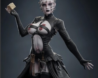 Female Pinhead Sovereign STL File – Movie Fan Art Figure – Instant Download