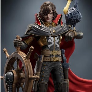 Captain Harlock Sovereign STL File – Anime Space Pirate Statue – Instant Download