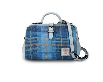 Donna Autentico Harris Tweed Classico Borsa Verde Chiaro Quadri LB1003 Col 122