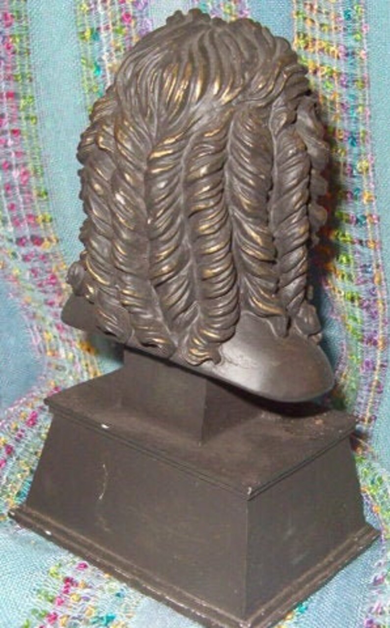 5 12H Germany Music Lover Fragments of a Past 1960/'s Detailed Design Green Felt Base Bust of Handel 1685-1759 Excellent Piece