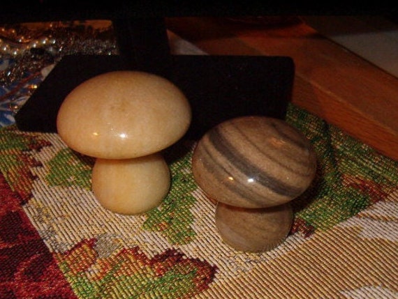 2-1/2 Wooden mushrooms