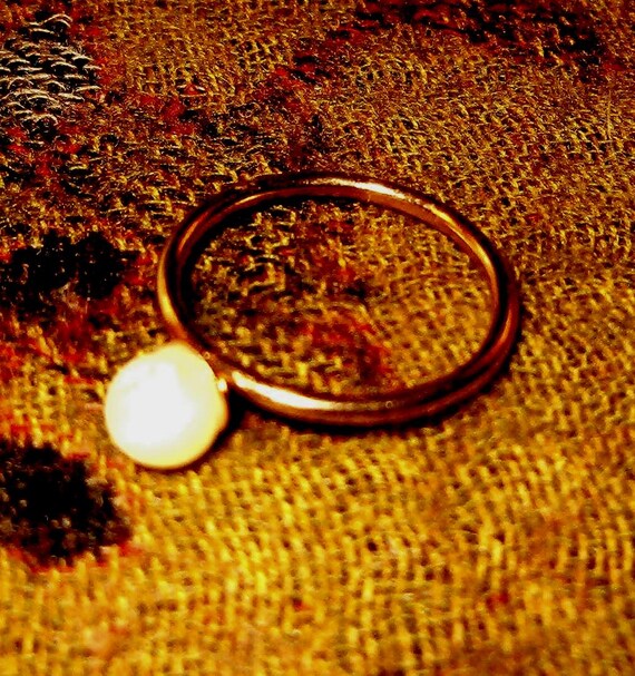 Statement Ring, Young Girlfriend Ring, Faux White… - image 1