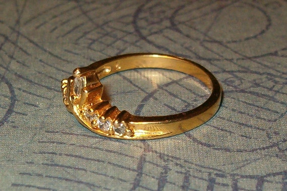 Crown Ring, CZ Stones, Tiara Crown Ring, Size 7, … - image 3