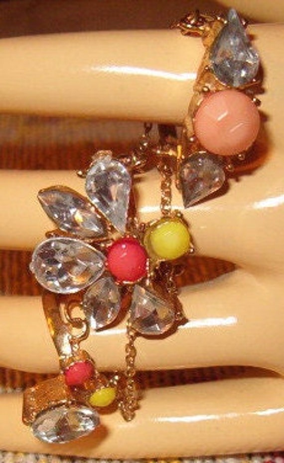 Three Statement Rings, Attached to Each Other Wit… - image 2