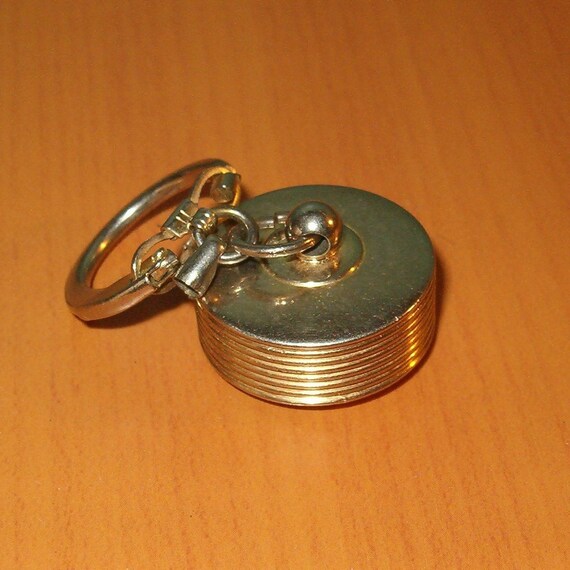 Unique Keychain, Stash Your Change, Great Hiding Place, 1950's Clever Place for Change, Change for Pay Telephone, Soda Fountain, Bus, Record