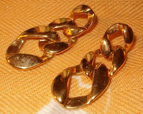 Golden Dreams! Dangle Drop Earrings, 3 Graduated … - image 2