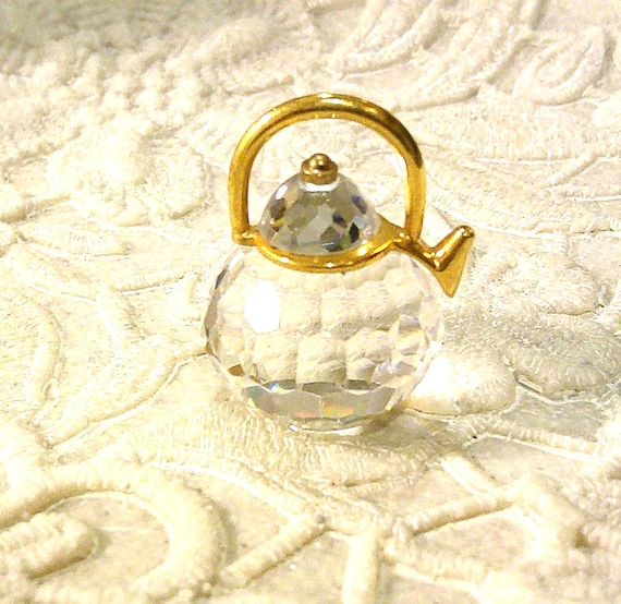 Metaphysical Crystal, Home Living, Hugely Faceted Clear Crystal Tea Pot 1"H, Home, Living