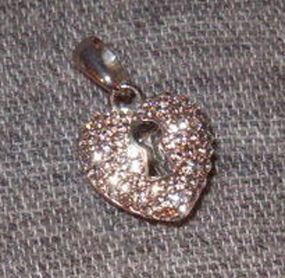Pendant, Jewelry, Heart Pendant, Pave Rhinestones… - image 4