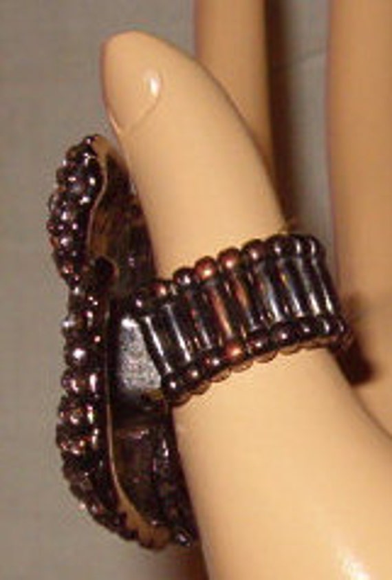 Statement Ring, Pave Rhinestone Flower Ring, Show… - image 5