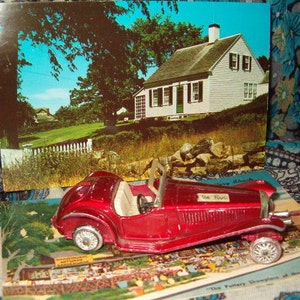 Matchbox Car #Y-3, 1934 Riley MPH, Lesney England, Models of Yesterday,4&quot;L, Candy Apple Red, 4 Wheels, No Tires, Perhaps 1980&#39;s, Vehicles