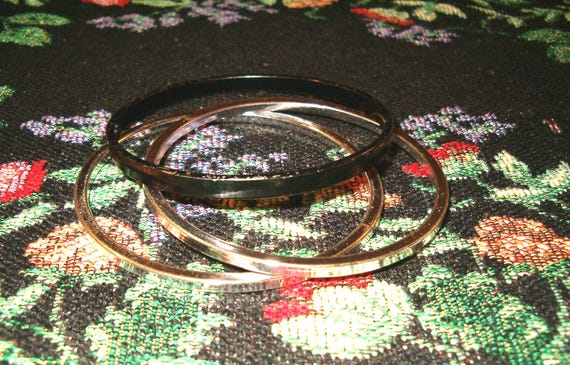 Plain and Simple, Set of 3 Bracelets, All Metal, … - image 1