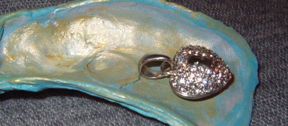 Pendant, Jewelry, Heart Pendant, Pave Rhinestones… - image 2