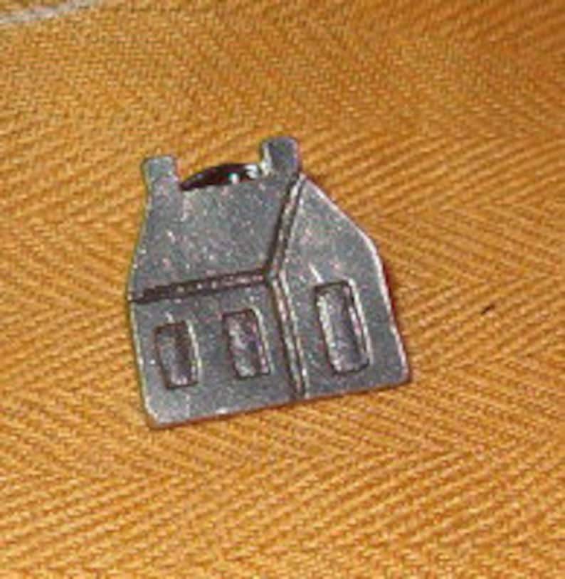 Little Windows and Door Tiny 34H House Pin Back Cherished Home Realtor Homeowner Reminder to Save Money For Home All Metal Wishes