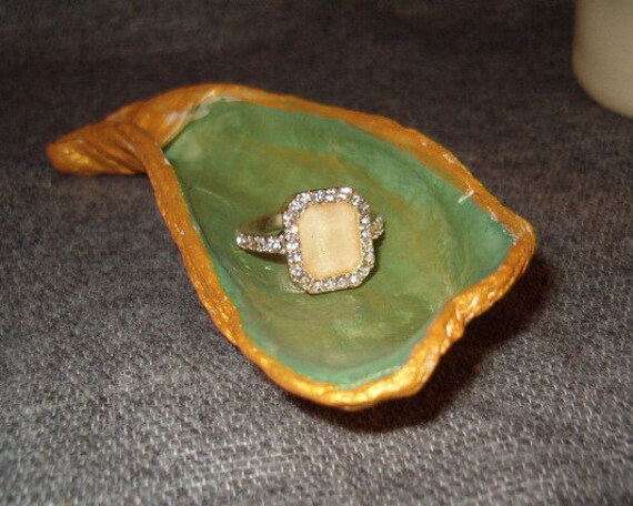 Statement Ring, Opal Like w Sparkly Bits Mixed, R… - image 1