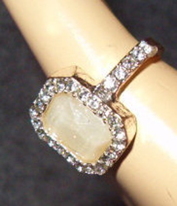 Statement Ring, Opal Like w Sparkly Bits Mixed, R… - image 5