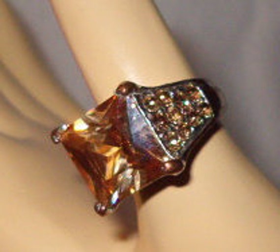 Statement Ring, Huge Golden Stone, Ring, Gorgeous… - image 5