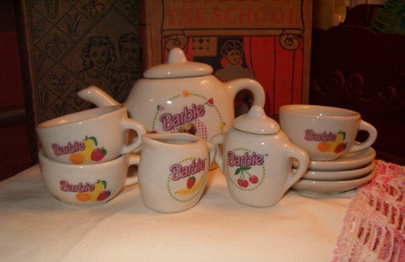 Vintage barbie tea set hotsell