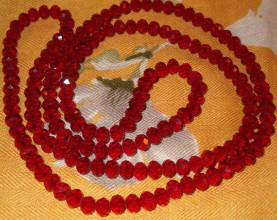 Romantic Affair!  Crystal Necklace, Solid Ruby Cr… - image 4