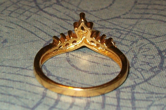 Crown Ring, CZ Stones, Tiara Crown Ring, Size 7, … - image 6