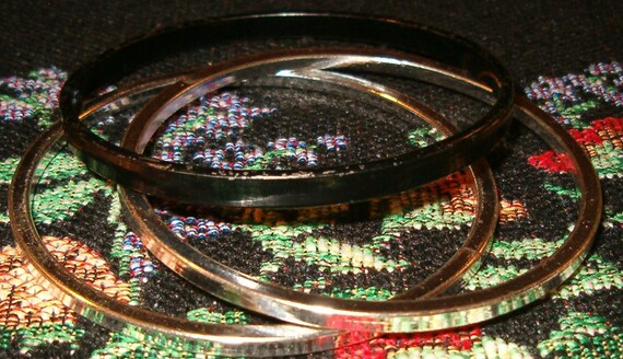 Plain and Simple, Set of 3 Bracelets, All Metal, … - image 2