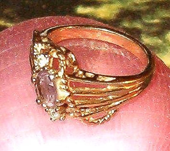 Amethyst Fun!  Statement Ring, Amethyst w Crystal… - image 3