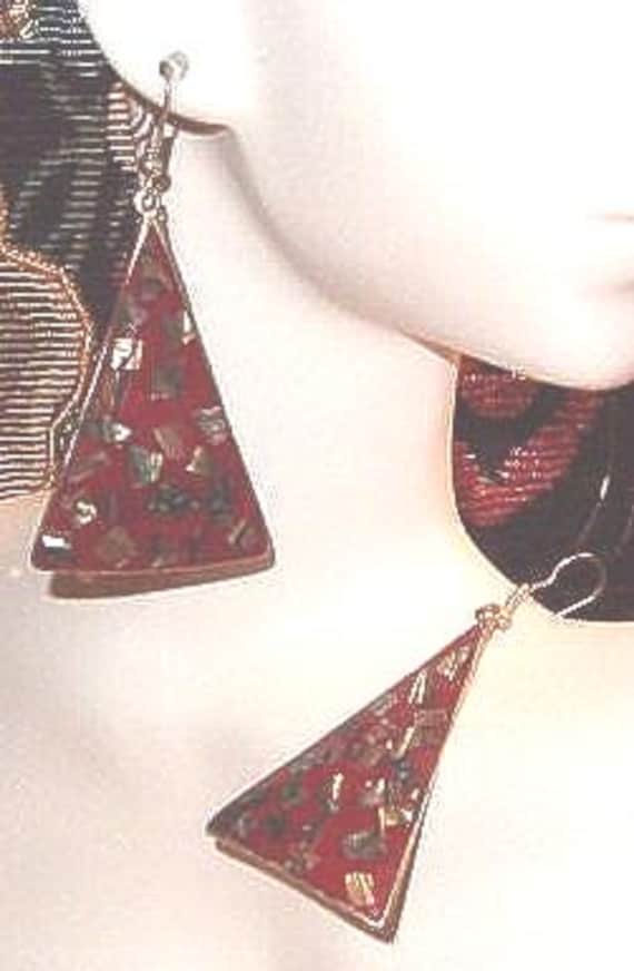 Dangle and Drop Earrings, Triangle Shape, Shells,… - image 2
