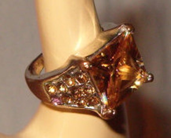 Statement Ring, Huge Golden Stone, Ring, Gorgeous… - image 6