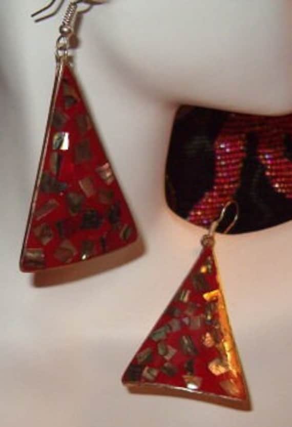 Dangle and Drop Earrings, Triangle Shape, Shells,… - image 3