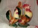 Figurines & Knick Knacks, Royal Copley Rooster and Hen Set, Figurines, Gorgeous Colors, Thick Heavy Pottery, Sturdy, Detailed Design, 1940's 