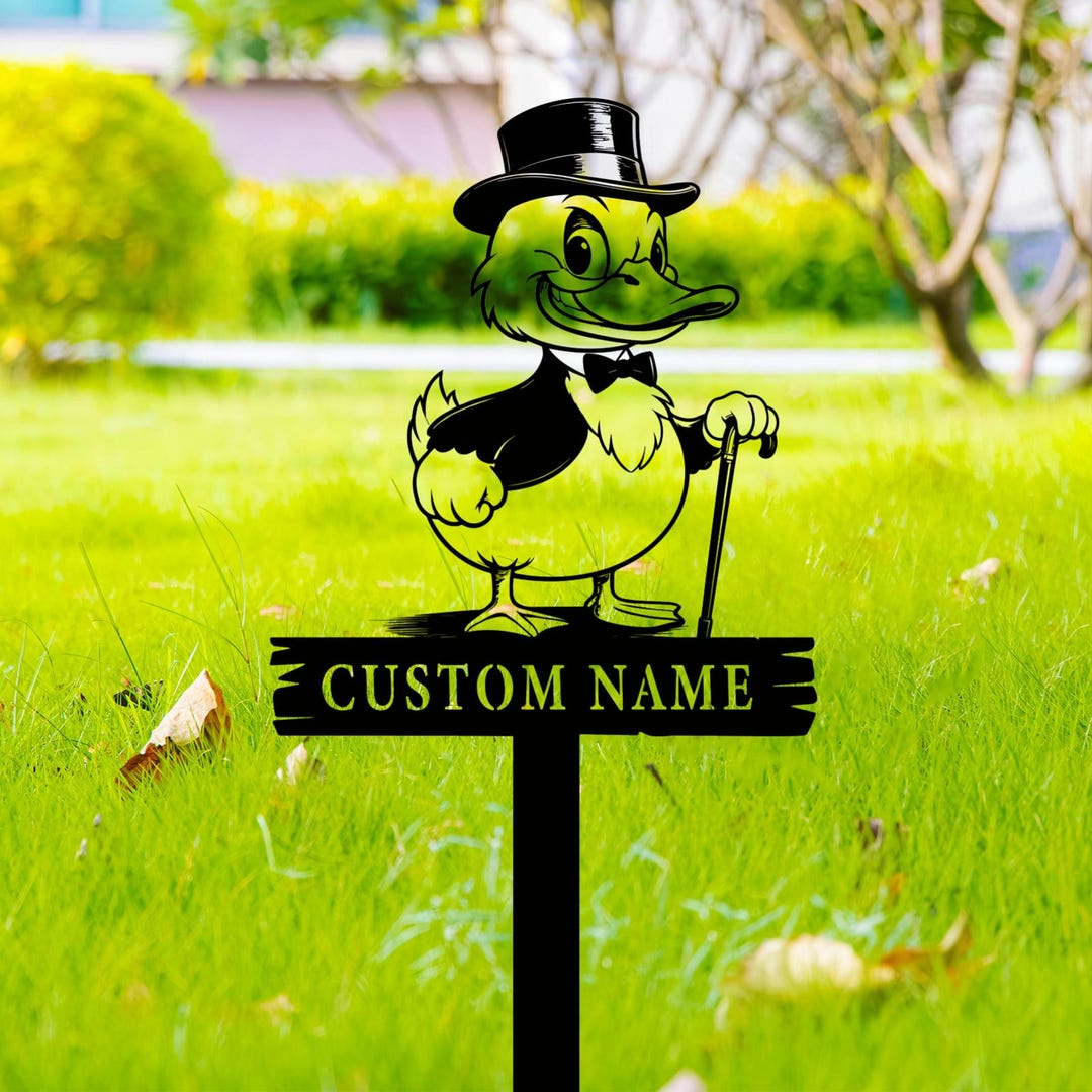 Custom Metal Duck Signs – Personalized Duck Silhouette Wall Decorations ...