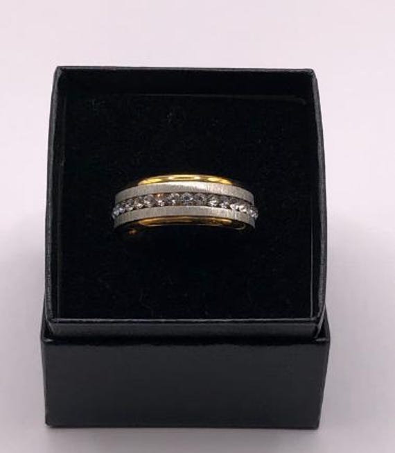 Men's Two-Tone Wedding Band Ring View 2