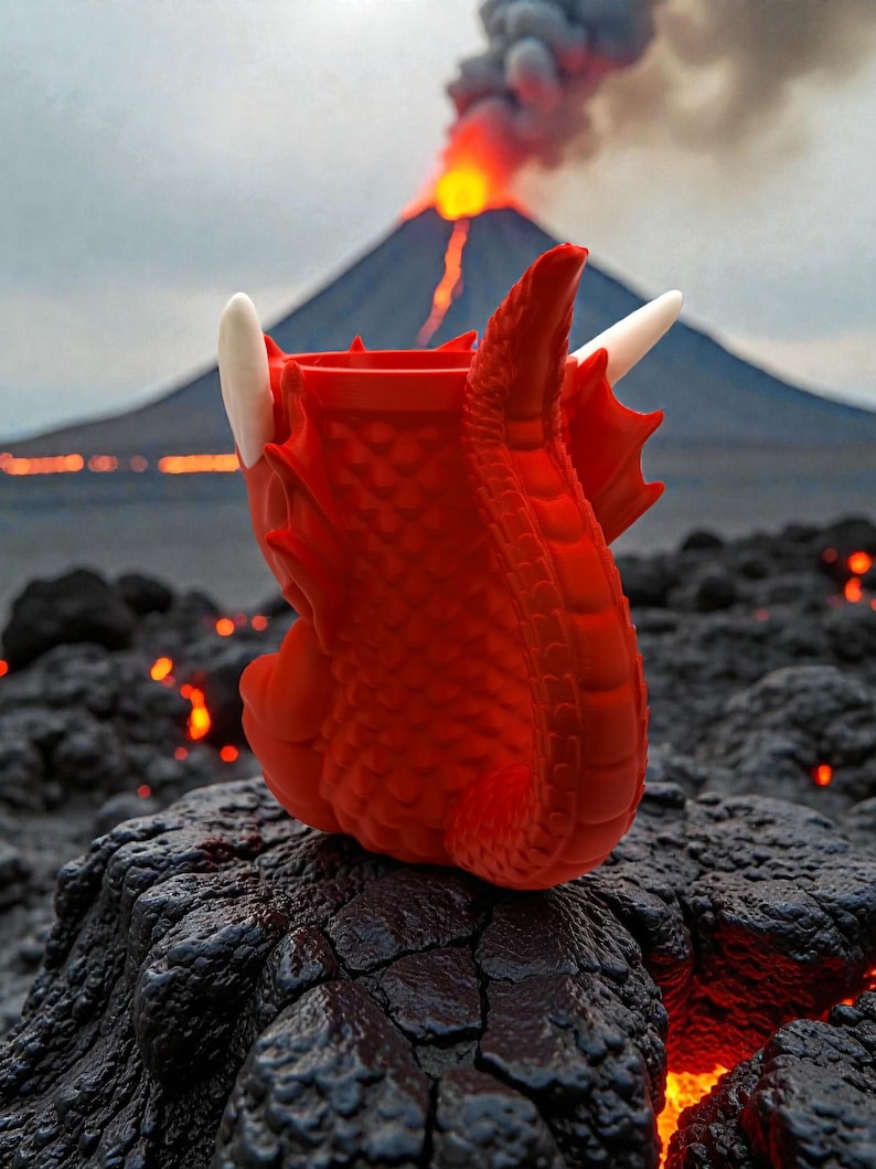 Porta helados con forma de dragón impreso en 3D imagen 3
