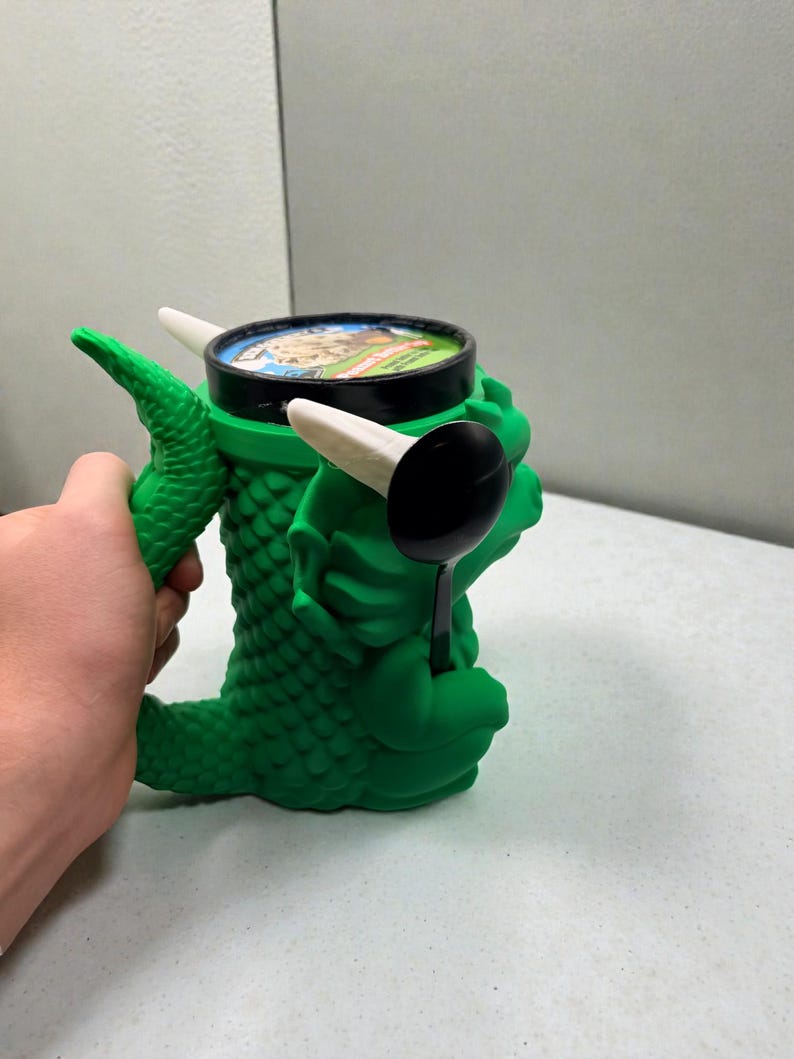 Porta helados con forma de dragón impreso en 3D imagen 5