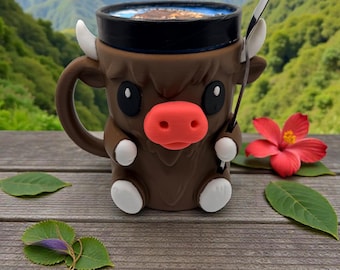 Portavasos de helado Highland Cow (impreso en 3D)