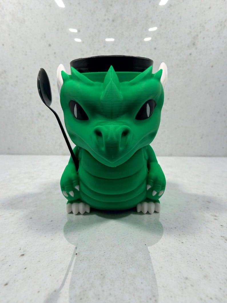Porta helados con forma de dragón impreso en 3D Green