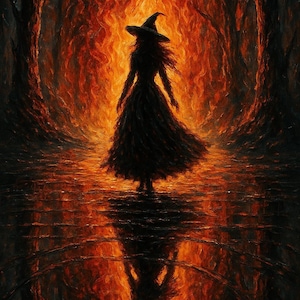 Spooky Witch Mobile Wallpapers, Halloween Magic (5 Digital 4K Backgrounds)