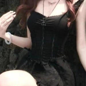 Lace Trim Mini Dress | Slim Fit Sleeveless Style | Y2K Gothic Grunge Streetwear

Lace trim slim mini dress with bow detail designed for women gothic styling and chic everyday outfits.